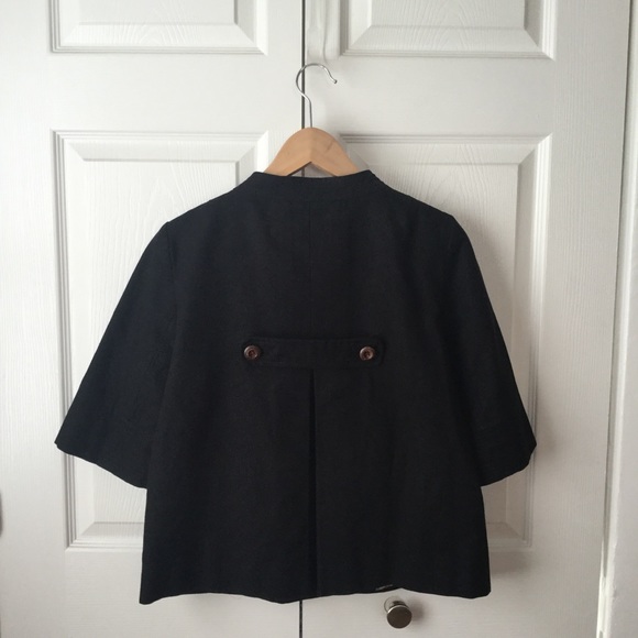 J. Crew Black San Telmo Canvas Swing Cropped Jacke - Picture 4 of 10